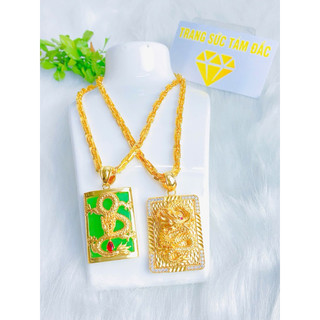Các mẫu dây chuyền kem mắt rồng các mẫu không phai màu mạ vàng 18 k, hàng titan