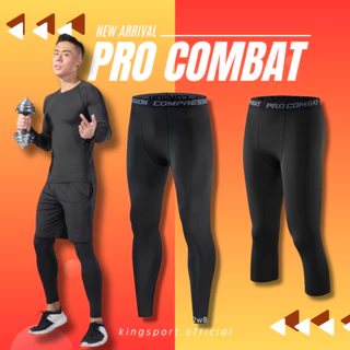 Quần giữ nhiệt nam, quần legging combat pro tập gym chơi thể thao bóng rổ,bóng đá co giãn 4 chiều