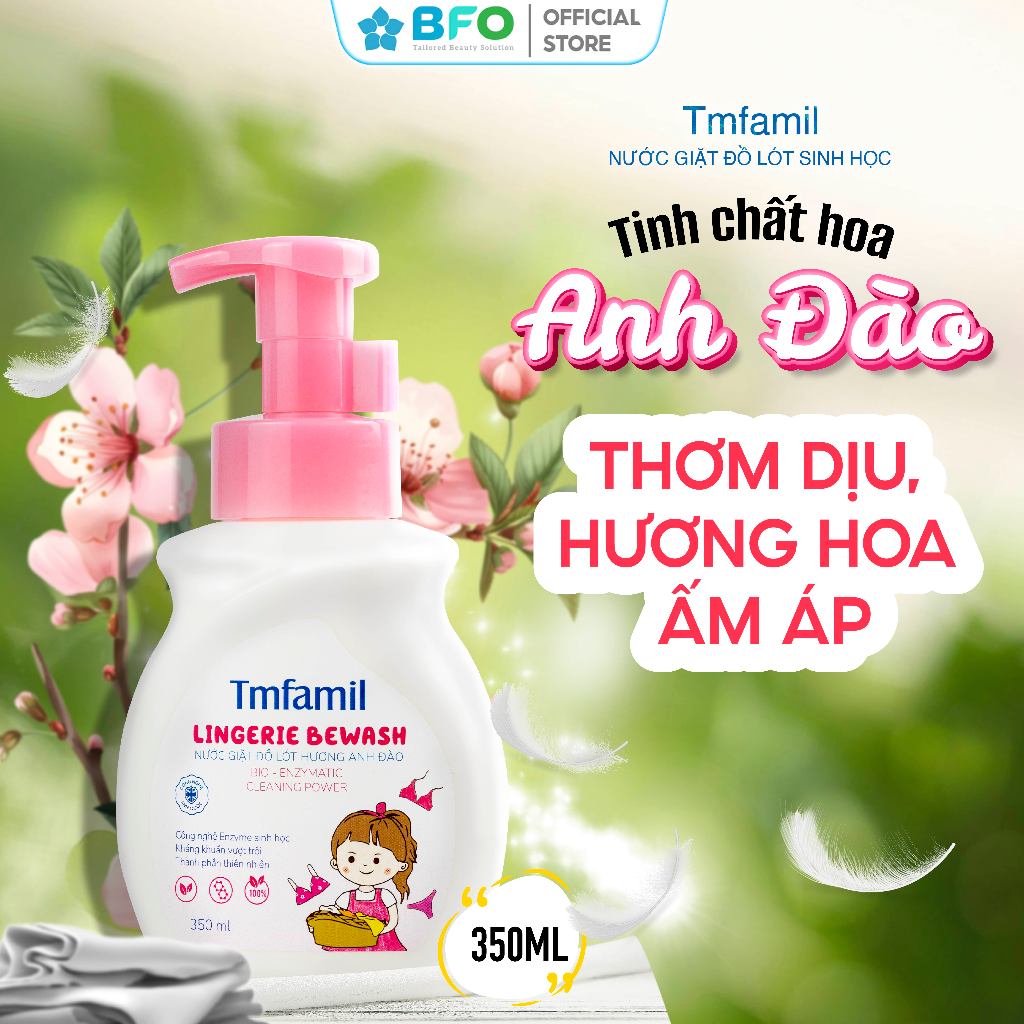 Ảnh Nước Giặt Đồ Lót Sinh Học Tmfamil Lingerie Bewash 350ml 3