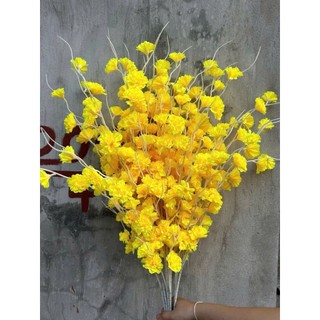 [QÙA TẶNG KÈM TEM CHỮ TẾT] Cành hoa vải đào râu dài 1m trang trí tết, decor siêu xinh