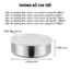 Bộ 5 hộp inox đựng thực phẩm, bảo quản thực phẩm