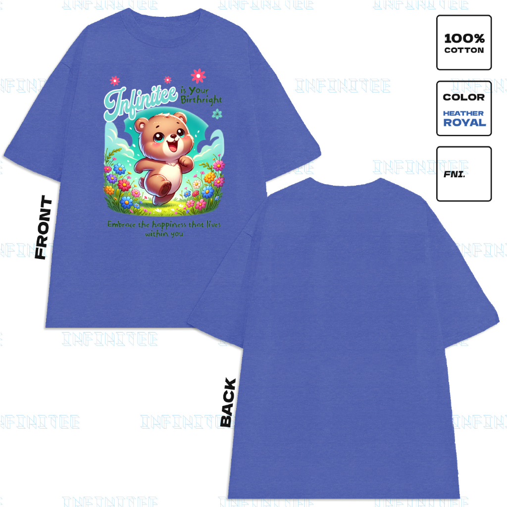 Áo thun INFINITEE Fni24063 Thun 100% Cotton - form rộng Unisex.
