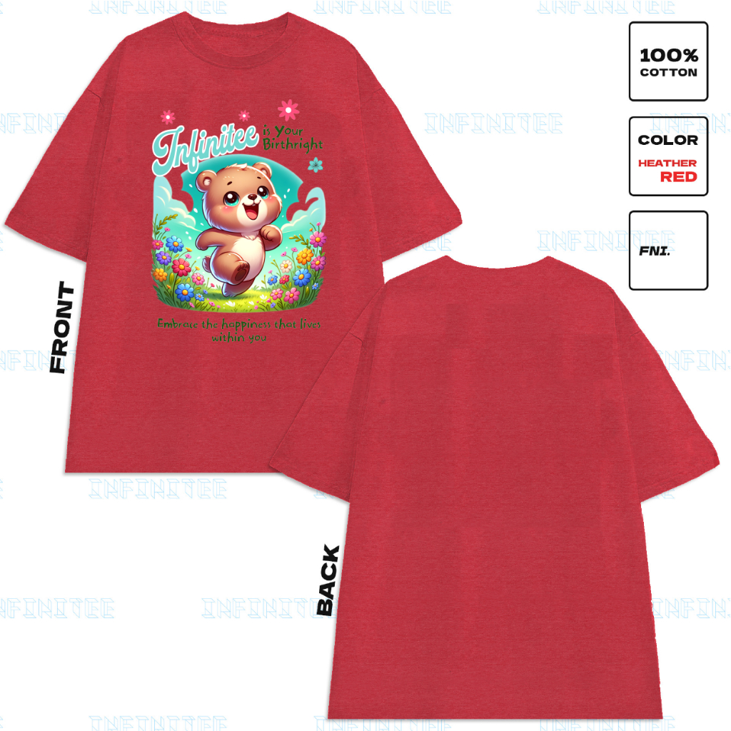 Áo thun INFINITEE Fni24063 Thun 100% Cotton - form rộng Unisex.