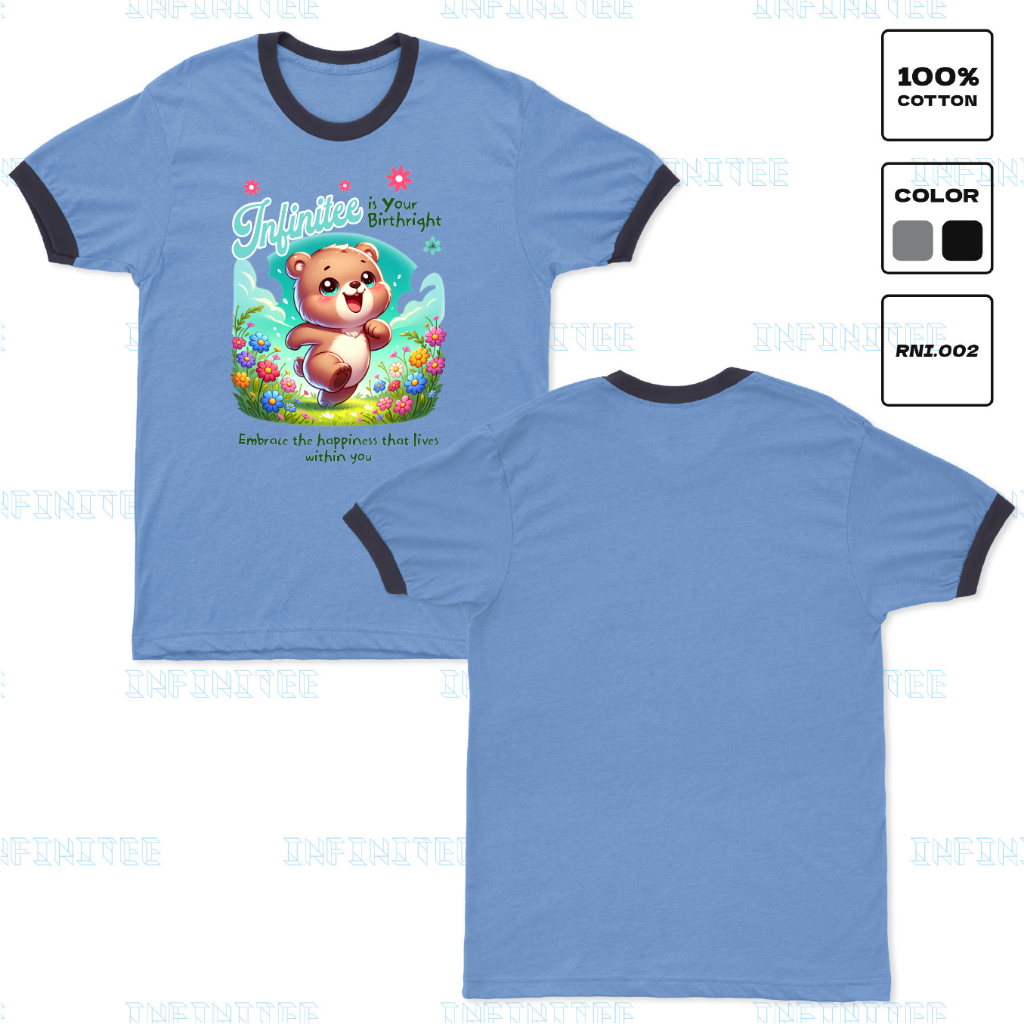 Áo thun INFINITEE Fni24063 Thun 100% Cotton - form rộng Unisex.