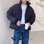 Áo khoác phao boxy nam nữ DWIN local brand dáng lửng cổ cao unisex trần bông dày dặn siêu ấm AK03B