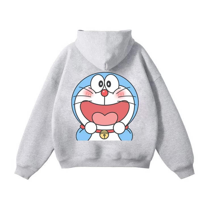Áo Khoác Có Túi Bên Trong Thu Đông Trẻ Em Chất Vải Nỉ Cotton Co Giãn, Hình Doraemon Đáng Yêu (M 124)