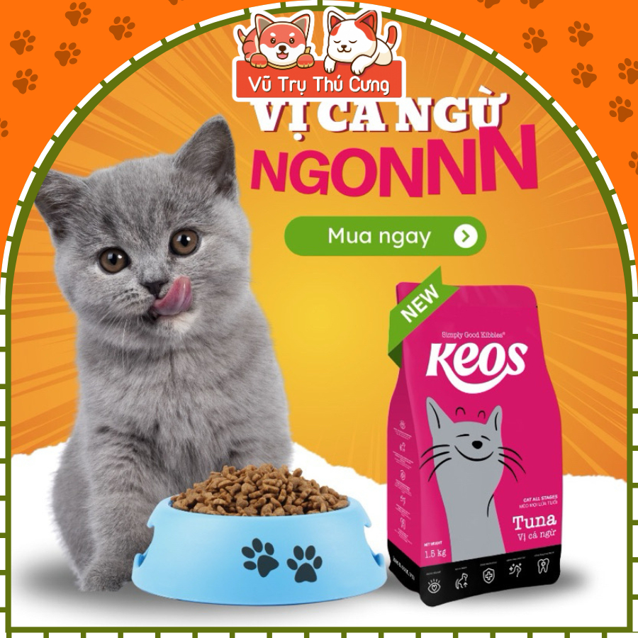 Thức Ăn Hạt Keos Cho Mèo Kén Ăn 350g