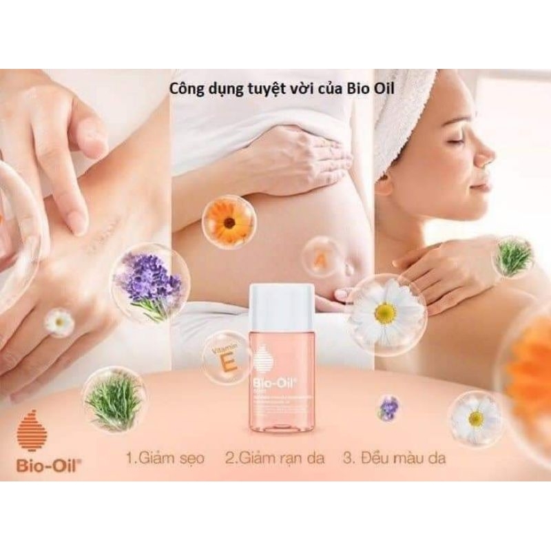 ✨Tinh dầu dưỡng ẩm, giảm sẹo, phòng rạn da Bio-oil skincare 60ml, 125ml, 200ml Của Úc