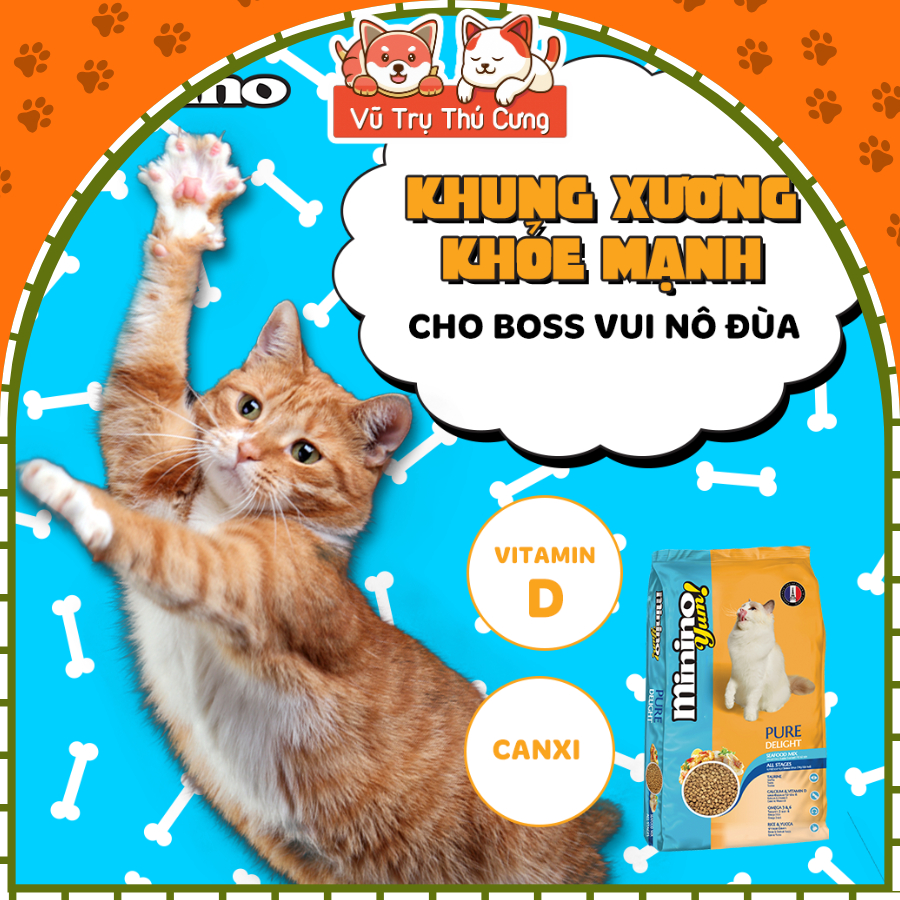 Combo 3 Gói Hạt Minino Tuna Cho Mèo Vị Cá Ngừ 480g