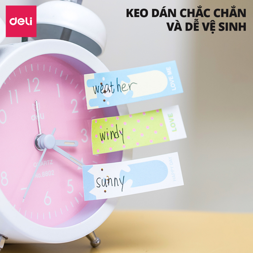 Giấy Phân Trang Deli Giấy Note Ghi Chú Họa Tiết Cute Hình Dễ Thương Nhỏ Xinh Trang Trí Học Sinh Sinh Viên