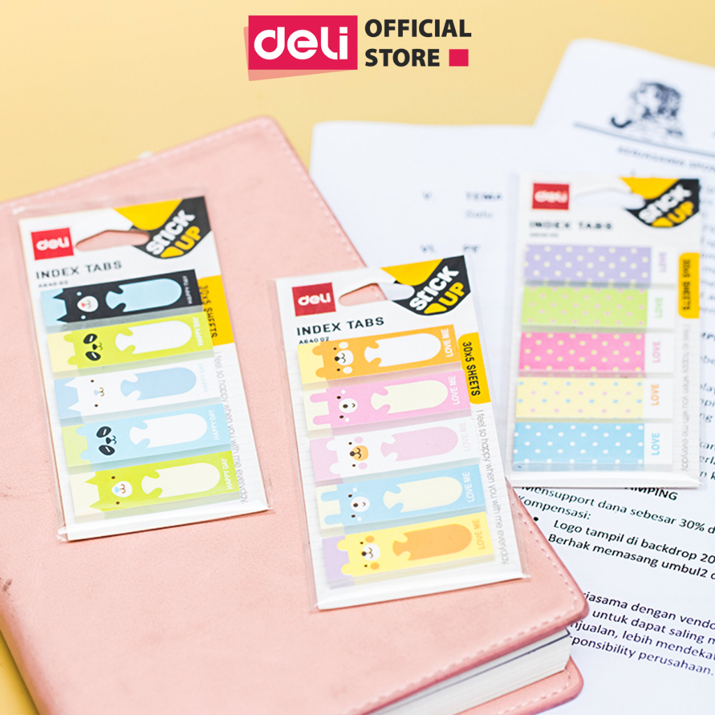 Giấy Phân Trang Deli Giấy Note Ghi Chú Họa Tiết Cute Hình Dễ Thương Nhỏ Xinh Trang Trí Học Sinh Sinh Viên