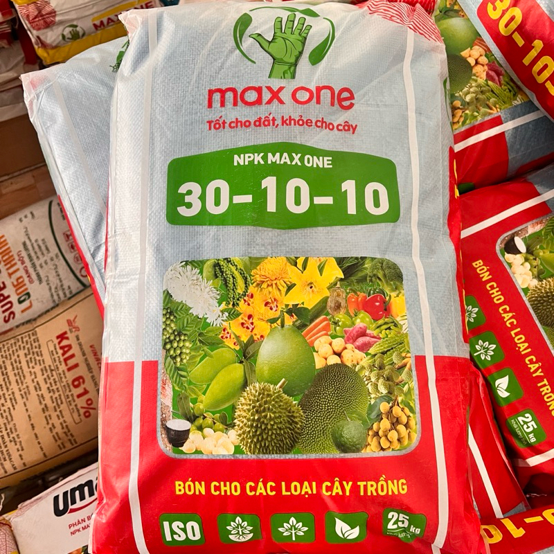 Phân bón NPK 30 - 10 - 10 Max one bao 25kg, kích nhú đọt, bung chồi ...