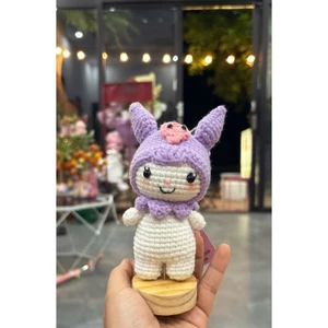 Kuromi len - móc khoá Kuromi len siêu xinh - làm quà tặng siêu ý nghĩa - Diy