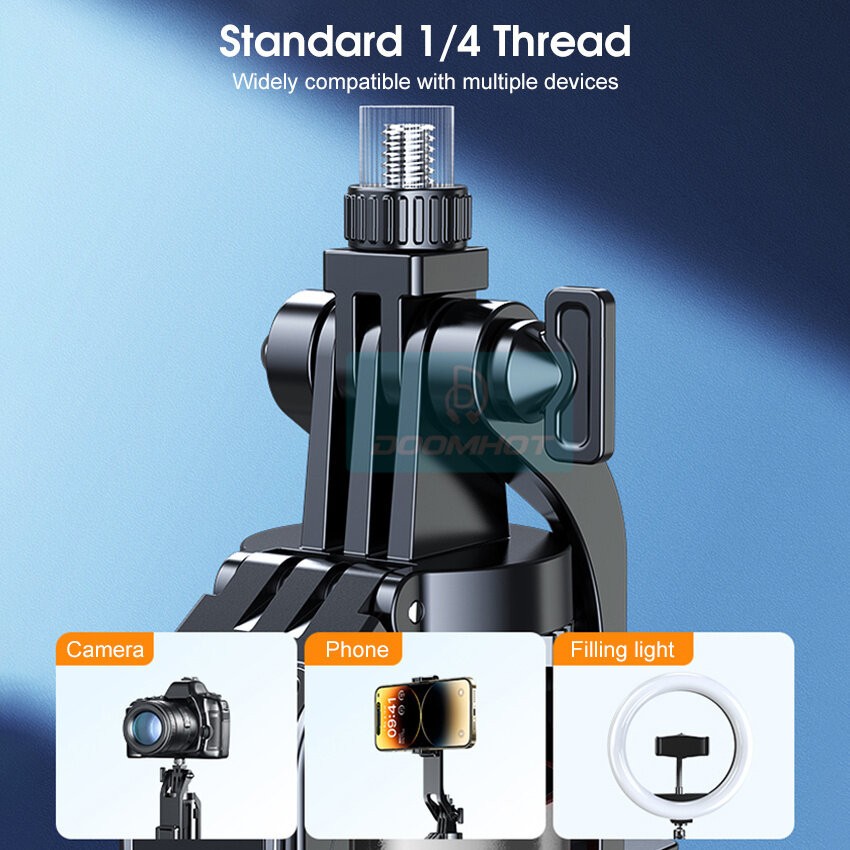 Gậy chụp ảnh Selfie bluetooth cao 1m8 Tripod điện thoại 4 chân có tay cầm quay video chống rung xoay 360 độ đa năng