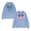 Áo Hoodie - Thời Trang Thu Đông, Chất Vải Nỉ Cotton Ấm Áp, Hình Kuromi Trái Tim Tím Int Girl (M 90)