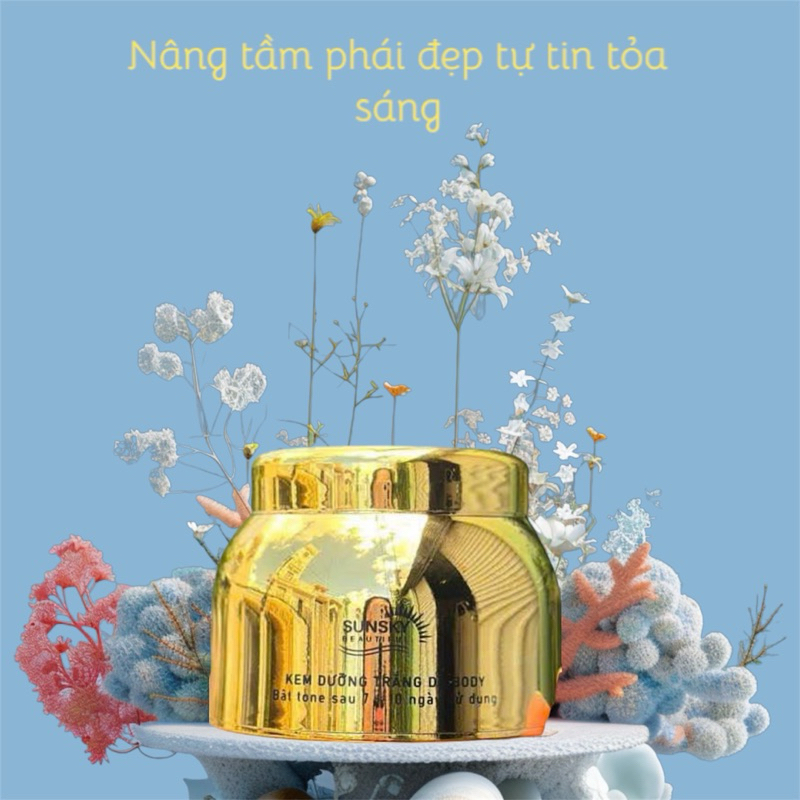 kem dưỡng trắng da body Sun Sky beautiful 250g