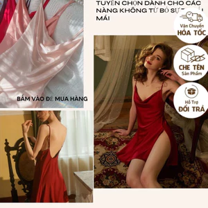 SX852 - Váy ngủ lụa cổ đổ lưng U quyến rũ gợi cảm - KELLYWANG