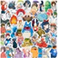 Set 100 Sticker Ghibli studio Anime Chống Nước Dán Laptop Vali Mũ Bảo Hiểm Sổ Tay