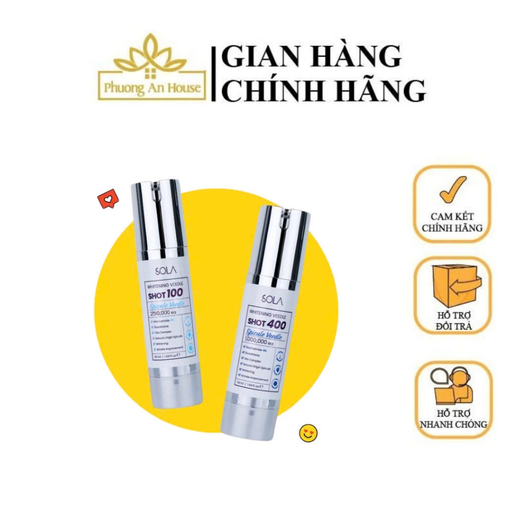 Vi nám chuyên sâu Sola Whitening Veedle Shot 100/400