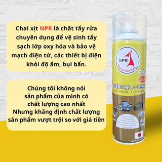 Vệ Sinh Bo Mạch Điện Tử - Vệ Sinh Mạch Điện - Chai Xịt Tẩy Rửa Bo Mạch, Điểm Tiếp Xúc Điện Tử NPR Chính Hãng 530