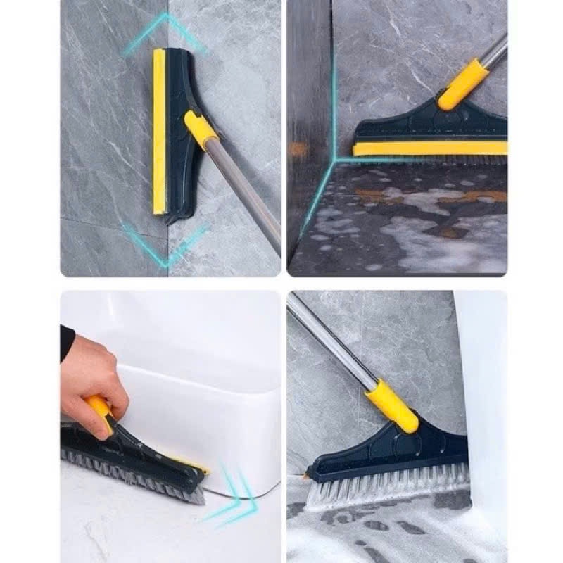 CHỔI QUÉT NHÀ VỆ SINH 120,  chổi chà sàn nhà tắm , nhà vệ sinh xanh thiết kế đầu gạt nước và đầu chổi xoay 120 độ - MA87