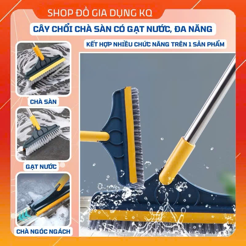 CHỔI QUÉT NHÀ VỆ SINH 120,  chổi chà sàn nhà tắm , nhà vệ sinh xanh thiết kế đầu gạt nước và đầu chổi xoay 120 độ - MA87
