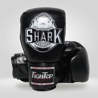 Combo - Găng Boxing Fighter Shark Cao Cấp + Băng đa Fighter + Túi rút 36cm x 48cm, Combo tập luyện