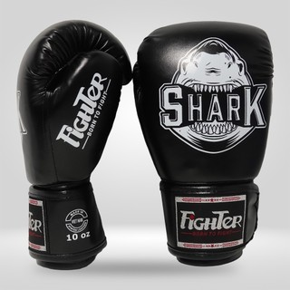 Combo - Găng Boxing Fighter Shark Cao Cấp + Băng đa Fighter + Túi rút 36cm x 48cm, Combo tập luyện