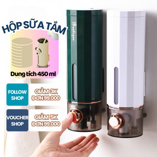 Hộp đựng sữa tắm, dầu gội, hộp đựng nước rửa tay chất liệu ABS gắn treo tường tiện lợi
