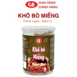 Khô Bò Miếng C&B món ăn vặt hàng đầu, thức ăn khô tiện lợi cho mọi nhà 50G 100G