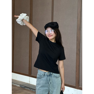 Áo Thun Nữ Baby Tee Trơn Basic Nhiều Màu - Kraken Drk, 100% Cotton Dày Dặn