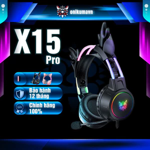 Tai nghe Gaming Tai Hươu ONIKUMA X15 Pro Có Dây, Âm Thanh Vòm Nổi, Micro Khử Ồn, RGB
