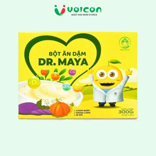 Bột ăn dặm Dr.Maya Hộp 300gr /15 gói có 3 vị riêng biệt ,bổ sung đầy đủ dưỡng chất cho bé .
