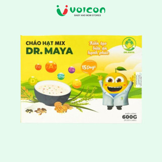 Cháo hạt mix Dr.Maya hộp 280gr / 7 gói với vị riêng biệt ,bổ sung đầy đủ dưỡng chất cho bé .