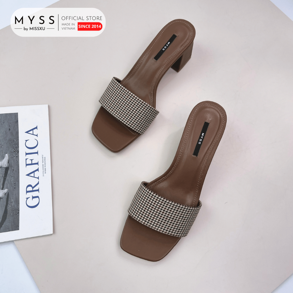 Giày guốc nữ MYSS quai ngang bản nhỏ 5 cm thời trang - SU127