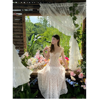 [HAN’S STORE]  VÁY MAXI REN FORM CORSET DÁNG XOÈ CHUẨN FORM(ẢNH THẬT)