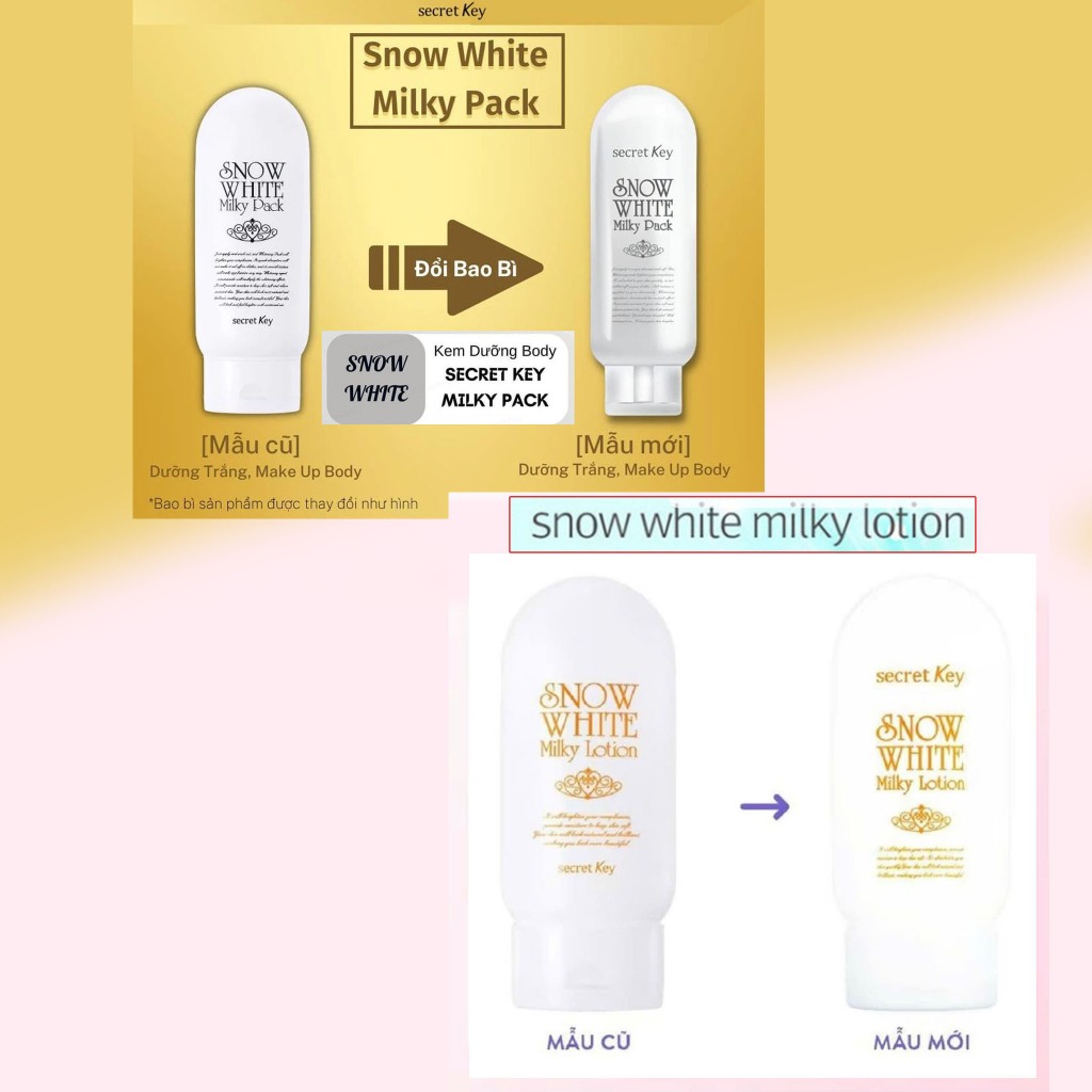 Kem Body Snow Dưỡng Trắng Da Secret Key Snow White Milky Lotion - Có ...
