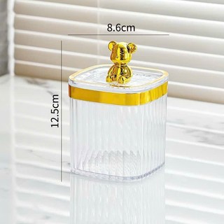 Lọ Đựng Tăm Mini Nắp Gấu Sang Trọng Trang Trí Siêu Sang,  HỘP ĐỰNG HÌNH GẤU - HOP3409