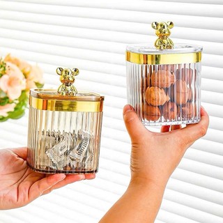 Lọ Đựng Tăm Mini Nắp Gấu Sang Trọng Trang Trí Siêu Sang,  HỘP ĐỰNG HÌNH GẤU - HOP3409