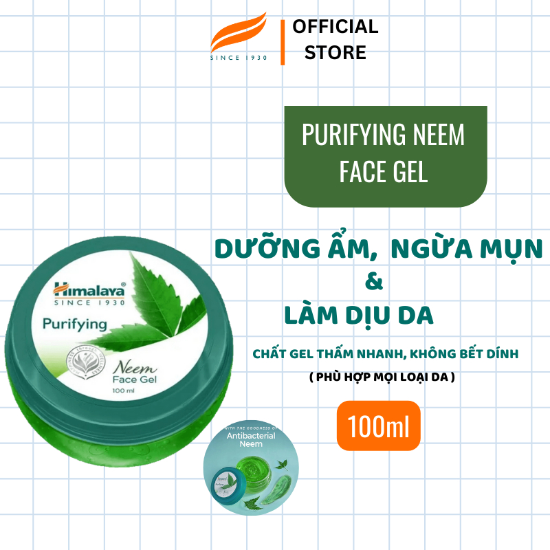 Ảnh Gel dưỡng ẩm làm dịu da Himalaya Purifying Neem Face Gel 100ml 2