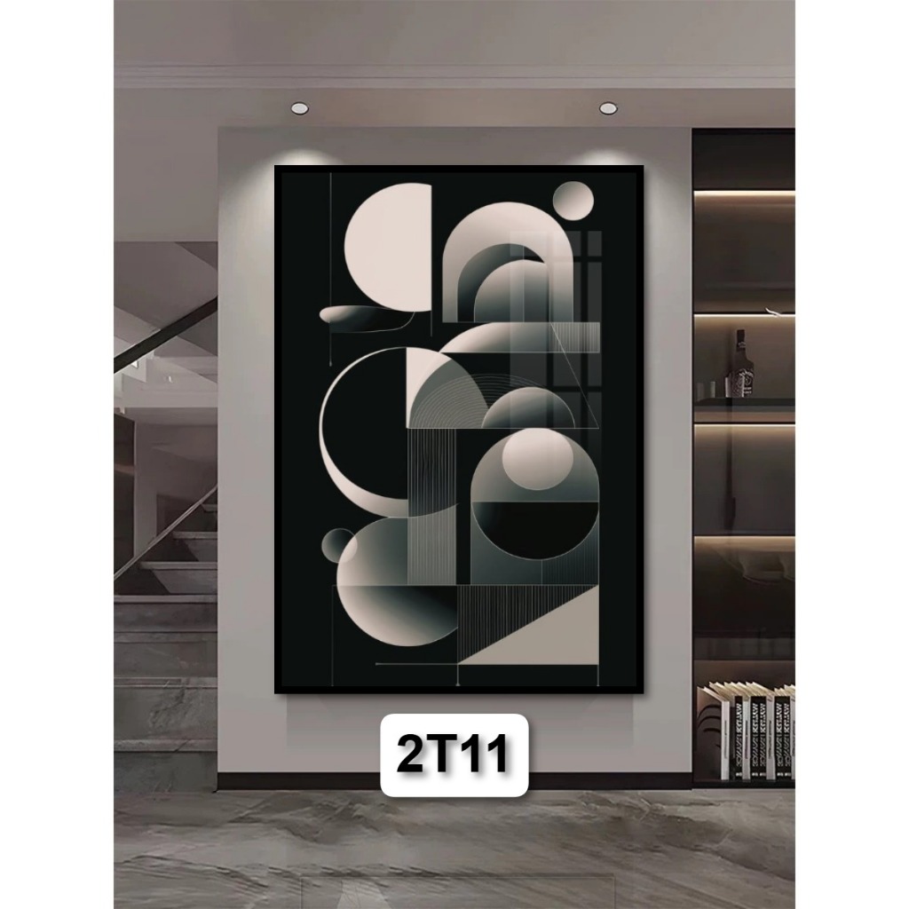 Tranh Trừu Tượng Treo Tường Trang Trí Phòng Khách/ Khách Sạn/ Decor Phòng Làm Việc Hiện Đại Tranh Gỗ Có Khung Cao Cấp