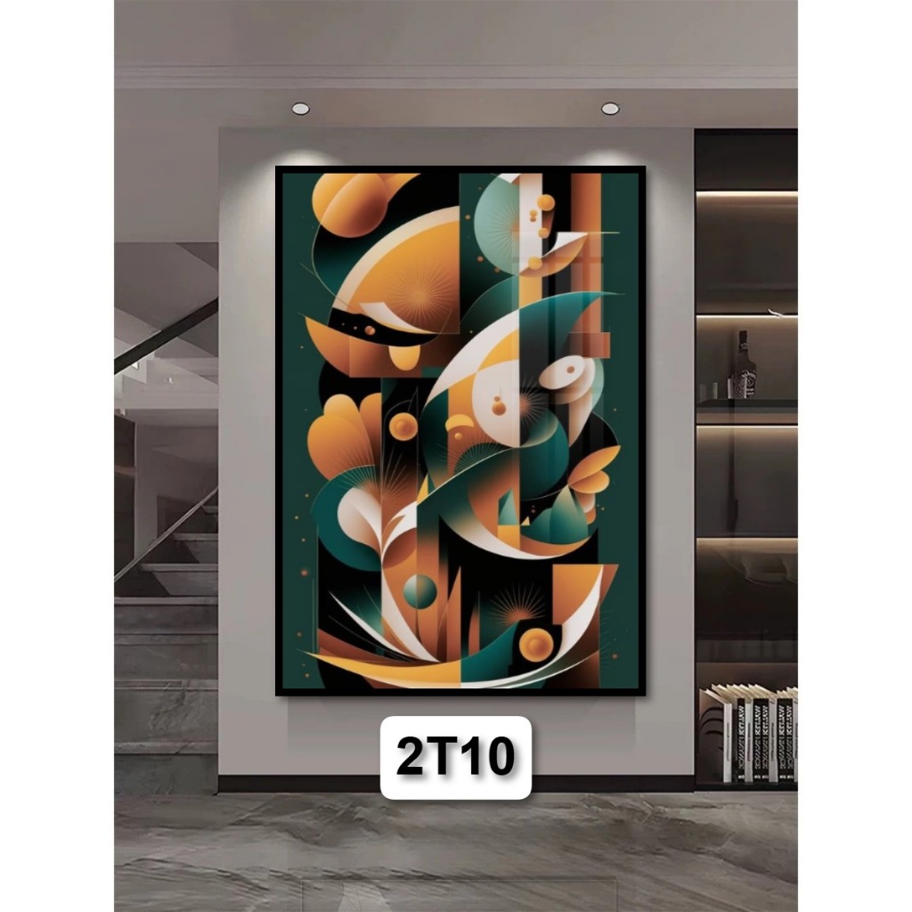 Tranh Trừu Tượng Treo Tường Trang Trí Phòng Khách/ Khách Sạn/ Decor Phòng Làm Việc Hiện Đại Tranh Gỗ Có Khung Cao Cấp