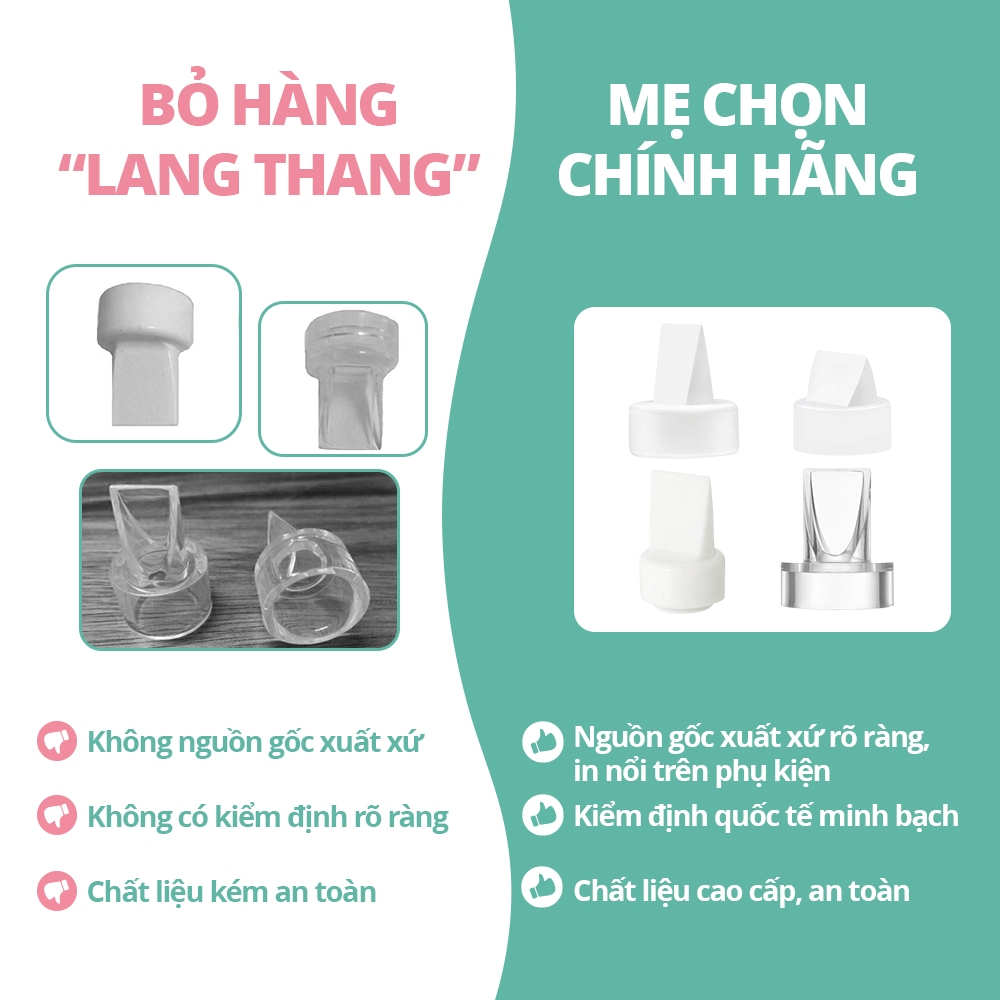 Ảnh Van chân không máy hút sữa, sản xuất bởi Maymom | Tương thích máy Spectra, Unimom, Avent 3