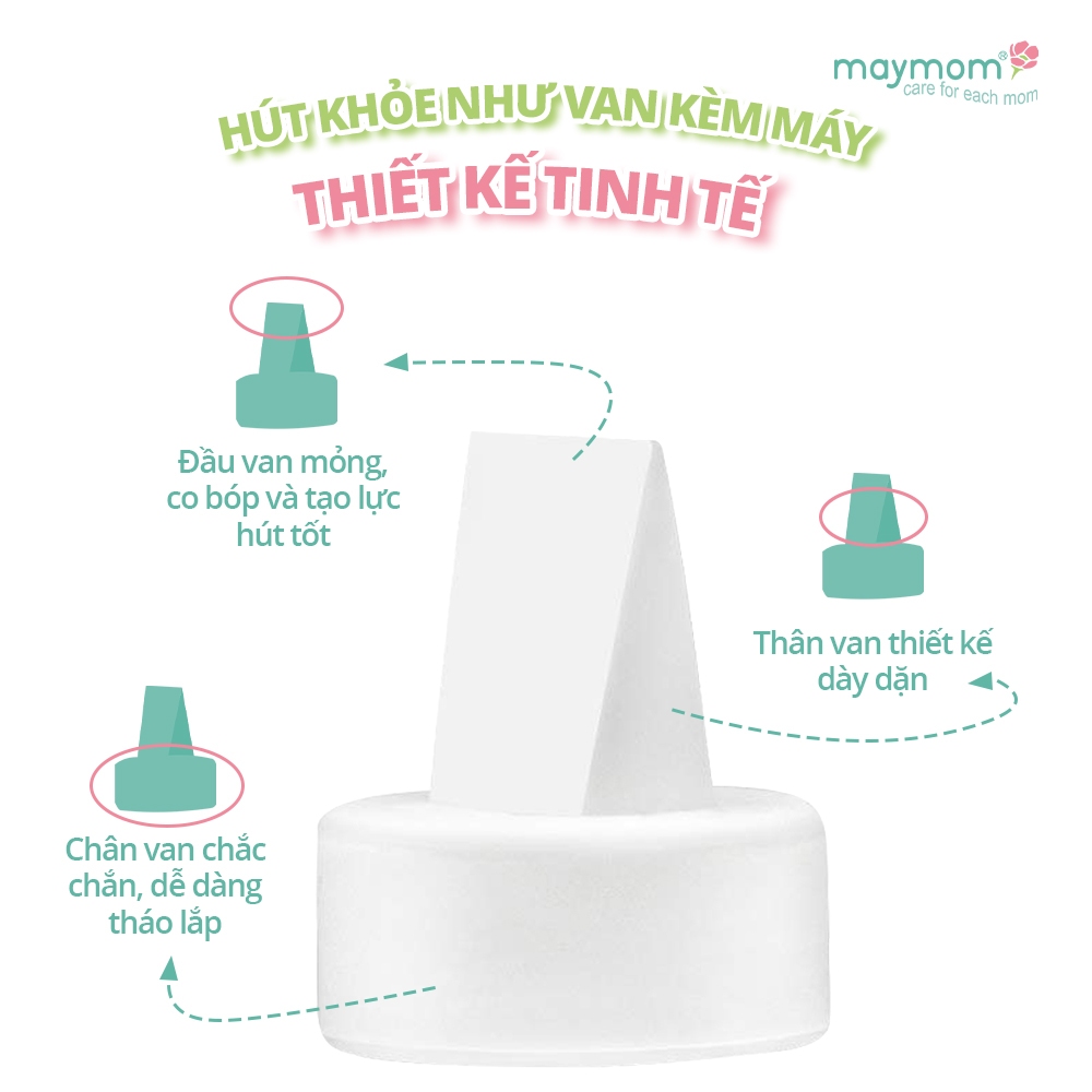 Ảnh Van chân không máy hút sữa, sản xuất bởi Maymom | Tương thích máy Spectra, Unimom, Avent 4