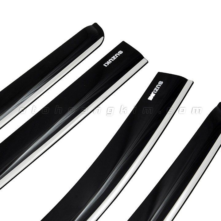 Vè che mưa xe Suzuki XL7 2020-2023, vè mưa chỉ inox Cao Cấp, Chất liệu nhựa ABS