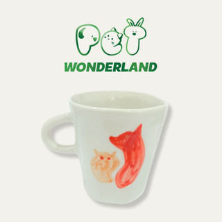 Ly gốm thủ công 180ml Pet Wonderland dễ thương hình Mèo và Cún