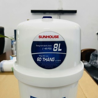 Bình áp nhựa 8 Lít Sunhouse - Tặng kèm van bình áp - Bảo hành 6 tháng