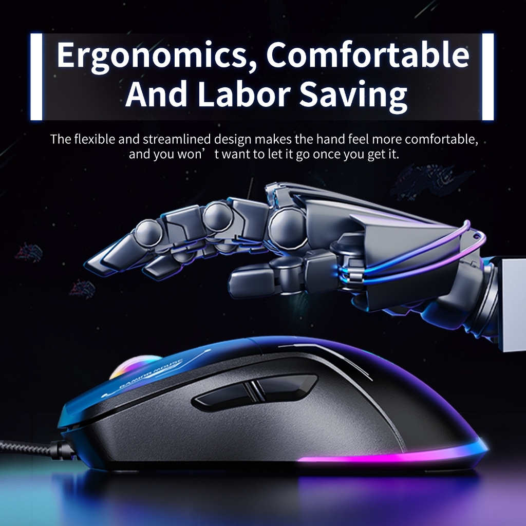 Chuột Gaming C Có dây + 2.4G không dây ONIKUMA CW917 -  3600 DPI, Led RGB