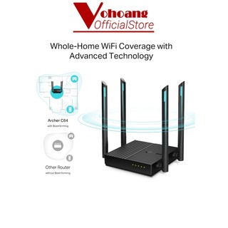 Bộ phát WiFi TP-LINK Archer C64 Băng Tần Kép Gigabit MU-MIMO AC1200