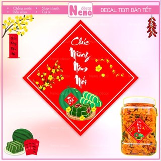 Tem Tết 2026 Chúc Mừng Năm Mới, Tem Dán Decor Trang Trí Hộp Quà, Giỏ Quà, Hộp Bánh, Kẹo, Mứt Ngày Tết.
